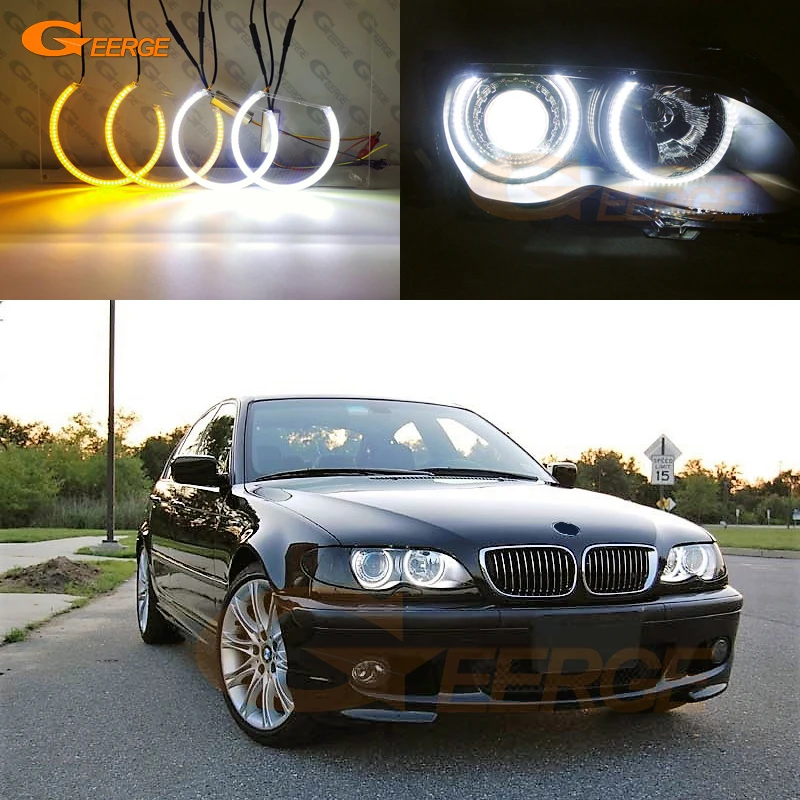Для BMW E46 Sedan Touring 1998-2005 ультра яркий двухцветный переключатель дневного света указатель поворота SMD светодиодный комплект ангельских глаз Halo Rings
Для BMW E46 Sedan Touring 1998-2005 ультра яркий двухцветный переключатель дневного света указатель поворота SMD светодиодный комплект ангельских глаз Halo Rings