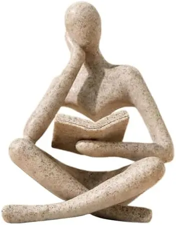 Abstract Thinker Statue - Modern Bookshelf Decor, Aesthetic Reading Sculpture for Home, Office, Desk (Beige)
Abstract Thinker Statue - Modern Bookshelf Decor, Aesthetic Reading Sculpture for Home, Office, Desk (Beige)