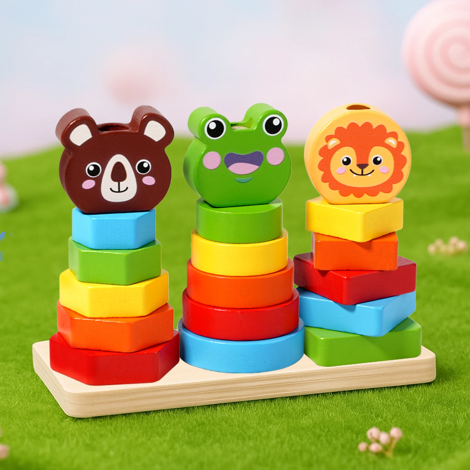 Деревянная игрушка-пирамидка с животными - радужная пирамидка для детей, помогающая распознавать цвета и развивать мелкую моторику
Деревянная игрушка-пирамидка с животными - радужная пирамидка для детей, помогающая распознавать цвета и развивать мелкую моторику