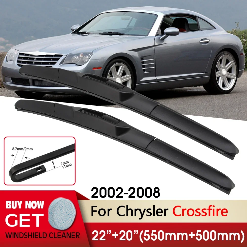 Car Wiper Front Wiper Blade 22"+20" For Chrysler Crossfire 2002-2008 Fit U Hook Arm Front Windshield Windscreen Front Window
Car Wiper Front Wiper Blade 22"+20" For Chrysler Crossfire 2002-2008 Fit U Hook Arm Front Windshield Windscreen Front Window