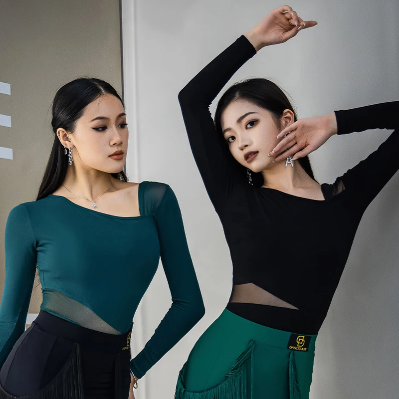 Fashion Long Sleeved Ballroom Dance Top Women Latin Dance Tops Adults Samba Rumba Tango Modern Dance Top Clothes DWY9437
Fashion Long Sleeved Ballroom Dance Top Women Latin Dance Tops Adults Samba Rumba Tango Modern Dance Top Clothes DWY9437