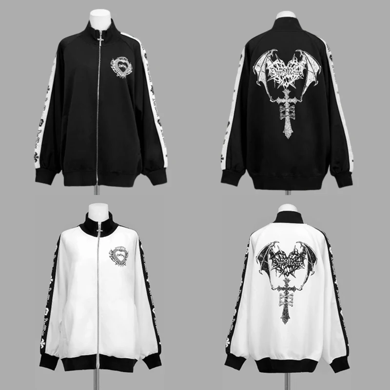 Y2K японские толстовки в готическом стиле с длинным рукавом, женские повседневные пальто, женские молнии в стиле панк, эстетичная уличная женская одежда
Y2K японские толстовки в готическом стиле с длинным рукавом, женские повседневные пальто, женские молнии в стиле панк, эстетичная уличная женская одежда