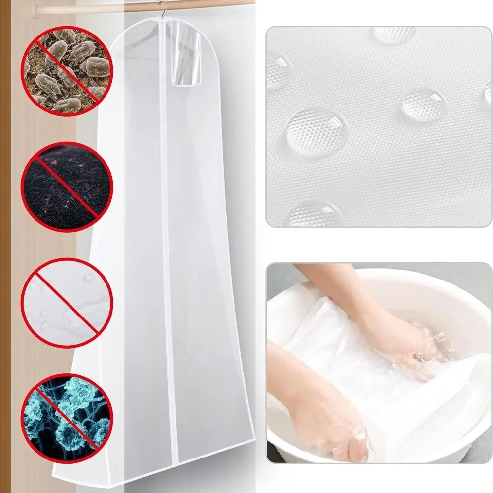 183cm Wedding Dress Garment Bag Long Storage Bag Waterproof Protective Shield with Zip Thickened
183cm Wedding Dress Garment Bag Long Storage Bag Waterproof Protective Shield with Zip Thickened