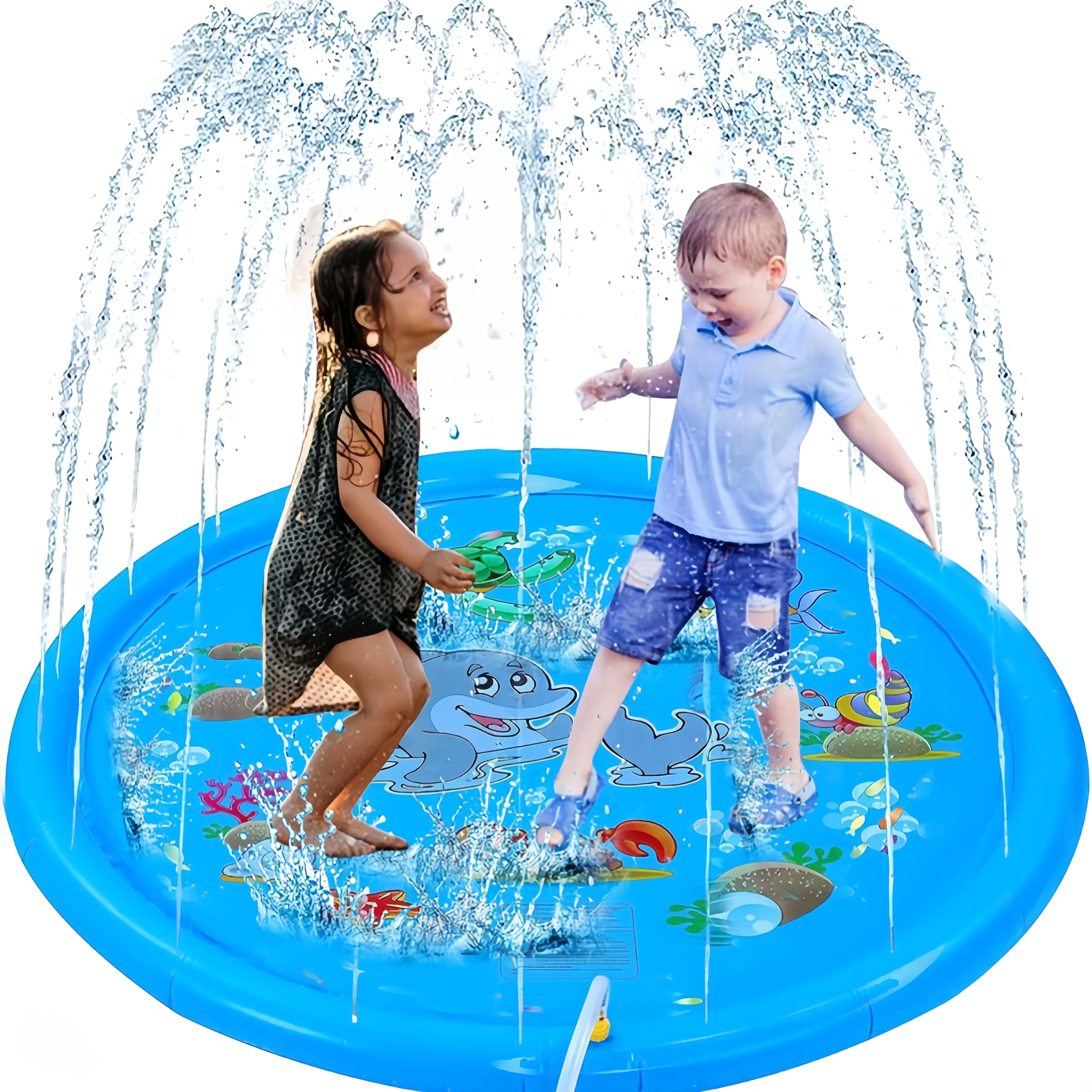 PVC Inflatable Splash Pad Sprinkler for Kids Baby Learning Summer Outdoor Water Play Mat Toys for Family Backyard and Lawn Fun
PVC Inflatable Splash Pad Sprinkler for Kids Baby Learning Summer Outdoor Water Play Mat Toys for Family Backyard and Lawn Fun