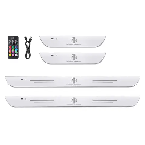 Wireless LED Car Door Threshold Welcome Pedal Light Mood lamp For MG ZS Hybrid+ HS ES5 MG4 EV MG S5 EV EZS ONE MG3 MG5 MG6 MG7