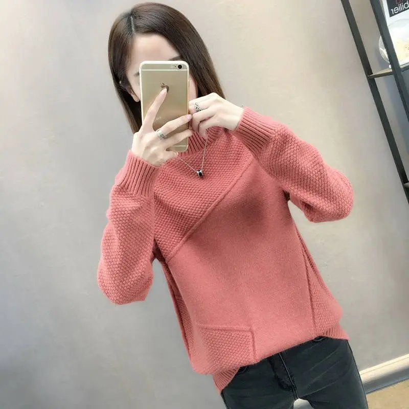 Autumn Winter Elegant Fashion Harajuku All Match Tops Women Loose Slim Fit Casual Knitwear Long Sleeve Half High Collar Sweaters
Autumn Winter Elegant Fashion Harajuku All Match Tops Women Loose Slim Fit Casual Knitwear Long Sleeve Half High Collar Sweaters