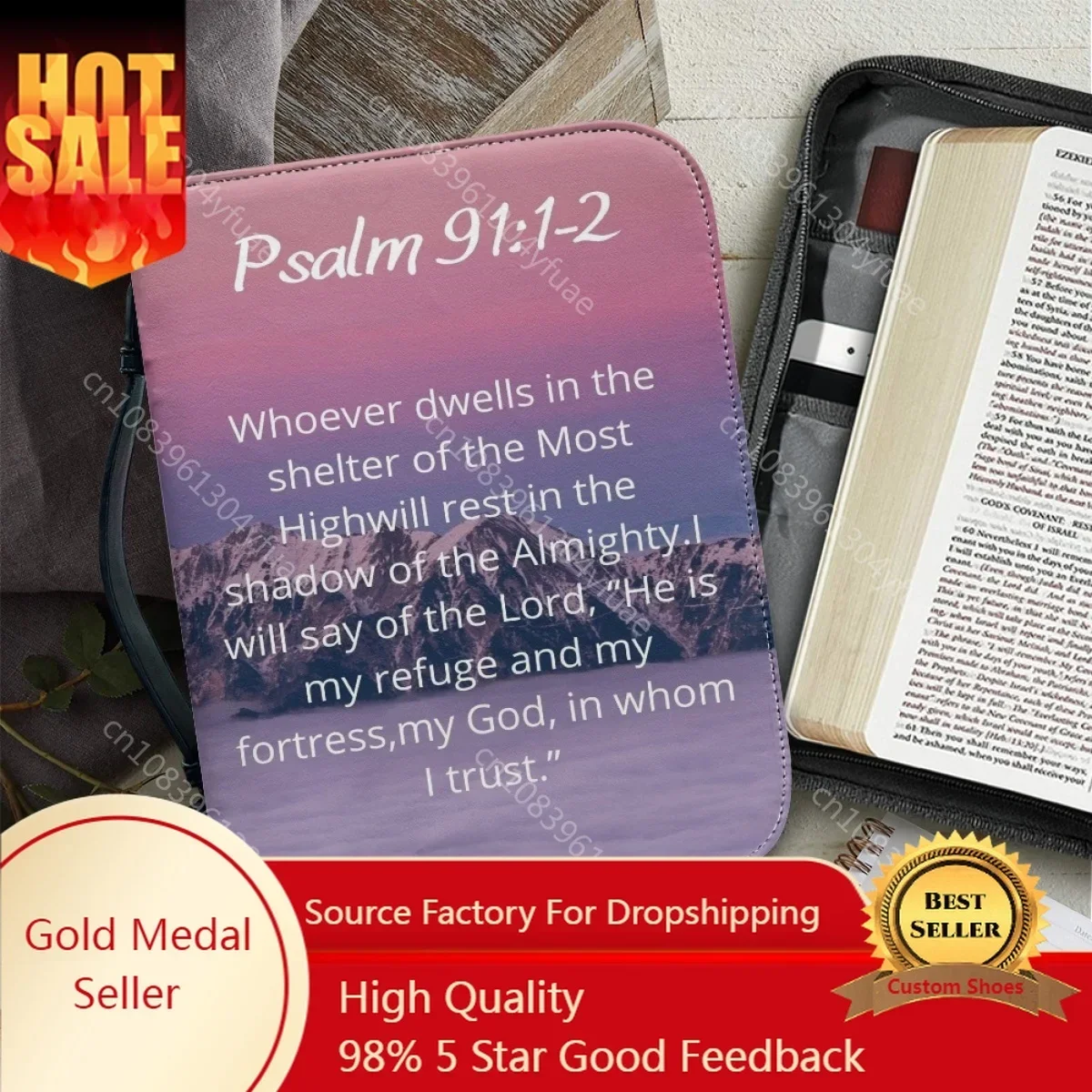 Bible Verse Excerpt Print Leather Bible Cover Case for Women Church Gather Handbag Zippered Handle Bible Storage Bags Bag
Bible Verse Excerpt Print Leather Bible Cover Case for Women Church Gather Handbag Zippered Handle Bible Storage Bags Bag