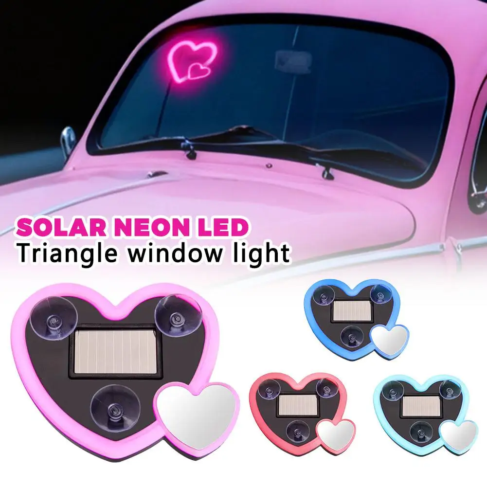 1Pcs Solar-powered Neon LED Triangular Car Window Lights Love Atmosphere Light Inside Car Universal Automotive Interior Lights
1Pcs Solar-powered Neon LED Triangular Car Window Lights Love Atmosphere Light Inside Car Universal Automotive Interior Lights