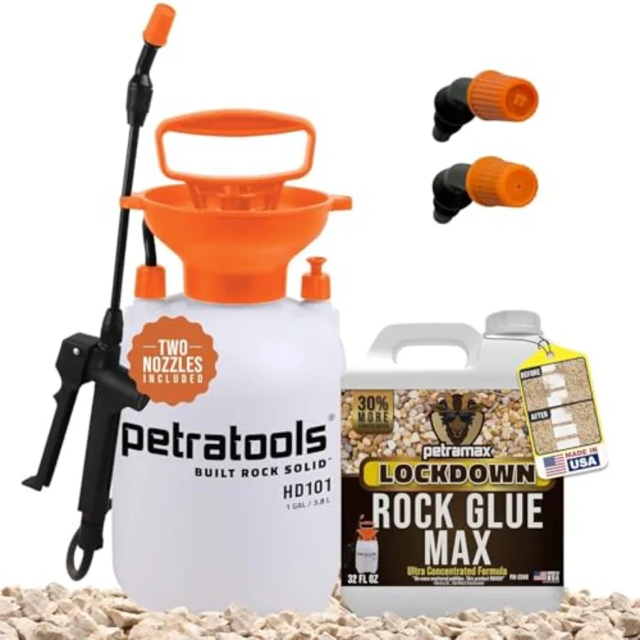 Tools Landscaping Bundle: Rock Glue Max 32 oz and 1-Gallon Pump Sprayer for Secure and Easy Application
Tools Landscaping Bundle: Rock Glue Max 32 oz and 1-Gallon Pump Sprayer for Secure and Easy Application