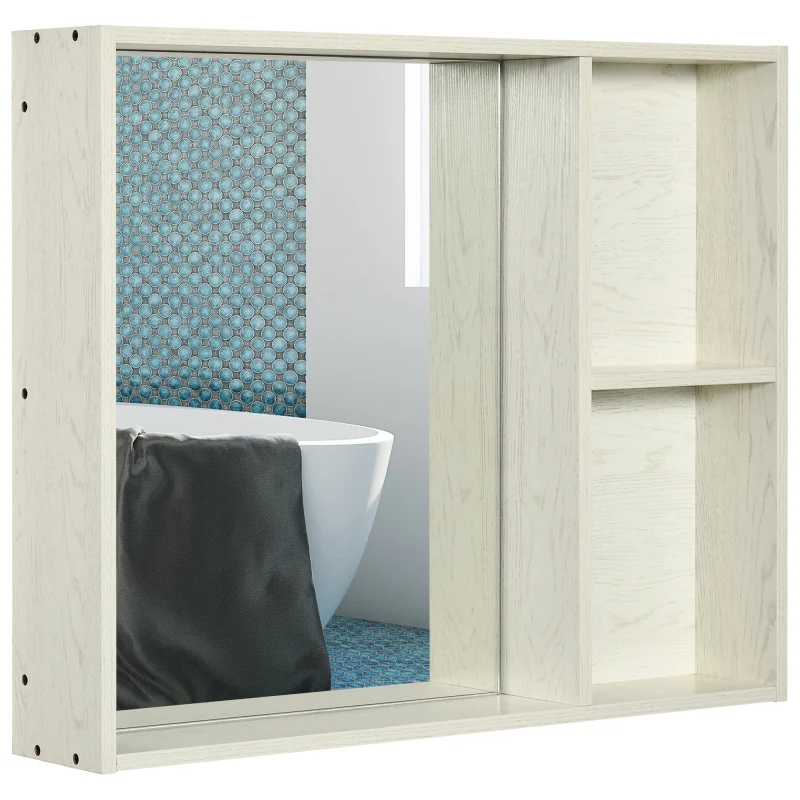 kleankin 31.5" x 25.5" Bathroom Medicine Cabinet with Mirror, Storage Shelf, Over Toilet Bathroom Cabinet Wall Mounted for Li
kleankin 31.5" x 25.5" Bathroom Medicine Cabinet with Mirror, Storage Shelf, Over Toilet Bathroom Cabinet Wall Mounted for Li