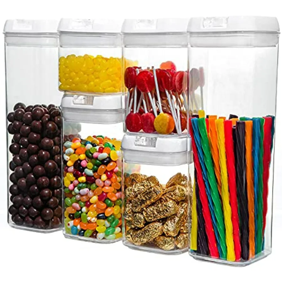 Контейнеры для макарон для кладовой, 6 шт., герметичные контейнеры для хранения продуктов для батончиков конфет, шоколадный Twizzler, игрушечные конфеты, хлопья Ideal f 
Контейнеры для макарон для кладовой, 6 шт., герметичные контейнеры для хранения продуктов для батончиков конфет, шоколадный Twizzler, игрушечные конфеты, хлопья Ideal f