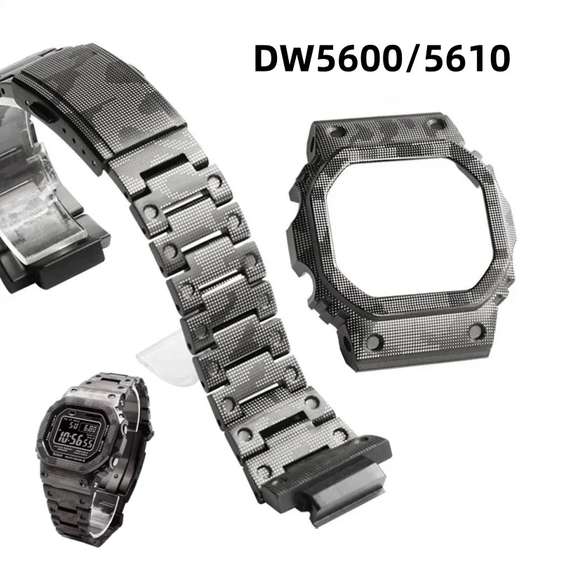 Камуфляжный металлический корпус и ремешок для Casio DW-5600, GW-B5600, GW-M5610, GM-5600, мужской модифицированный комплект, титановая сталь, ремешок для часов
Камуфляжный металлический корпус и ремешок для Casio DW-5600, GW-B5600, GW-M5610, GM-5600, мужской модифицированный комплект, титановая сталь, ремешок для часов