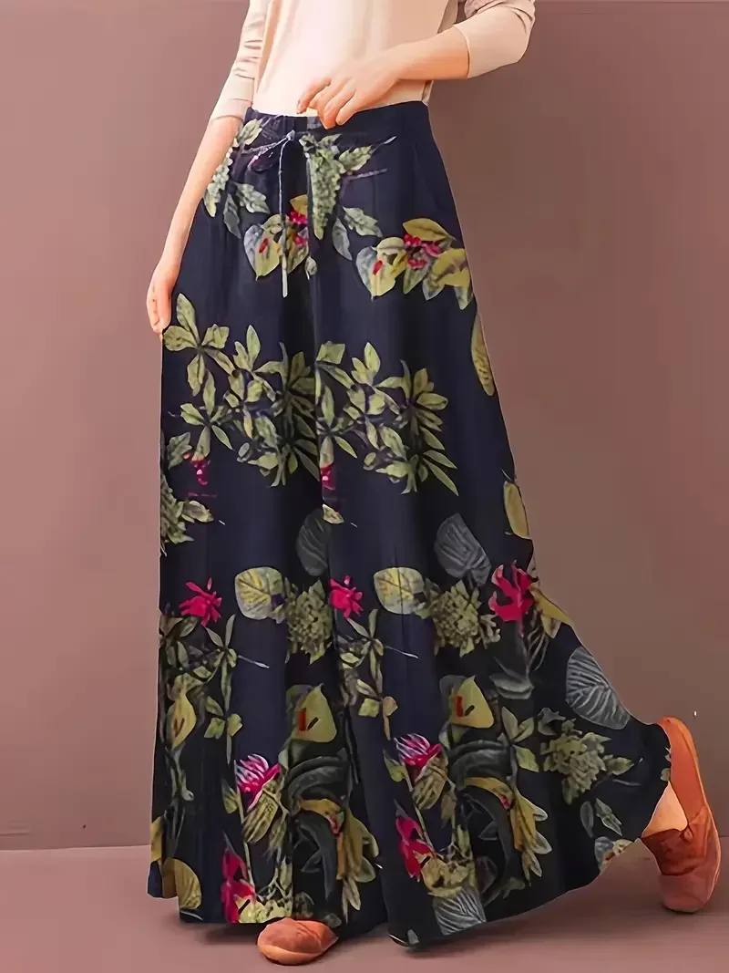 Plus Size Fashion 1XL-5XL Women Elegant Floral Print Wide Leg Pants Ladies Casual Loose Fit Long Trousers with Pockets
Plus Size Fashion 1XL-5XL Women Elegant Floral Print Wide Leg Pants Ladies Casual Loose Fit Long Trousers with Pockets