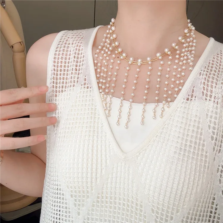 Ожерелье-цепочка на ключицу с кисточкой из натурального пресноводного жемчуга
Ожерелье-цепочка на ключицу с кисточкой из натурального пресноводного жемчуга