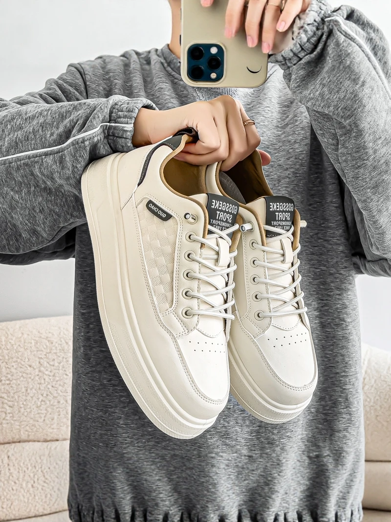 Men's Low-Top Sporty Slip-On Work Casual Anti-Slip Leather Panel Shoes Breathable Comfortable round Toe Flat Heel PVC Outsole
Men's Low-Top Sporty Slip-On Work Casual Anti-Slip Leather Panel Shoes Breathable Comfortable round Toe Flat Heel PVC Outsole
