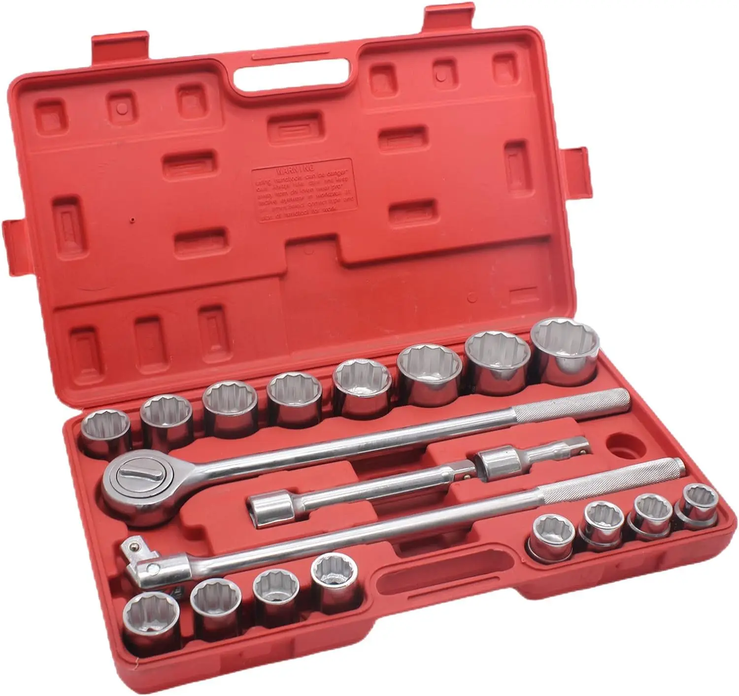 21 Pcs 3/4" Hand Tools Manufacturer Heavy Duty Socket Wrench Tools Kit Hardware Set for Truck Ship Repair and Industrial
21 Pcs 3/4" Hand Tools Manufacturer Heavy Duty Socket Wrench Tools Kit Hardware Set for Truck Ship Repair and Industrial