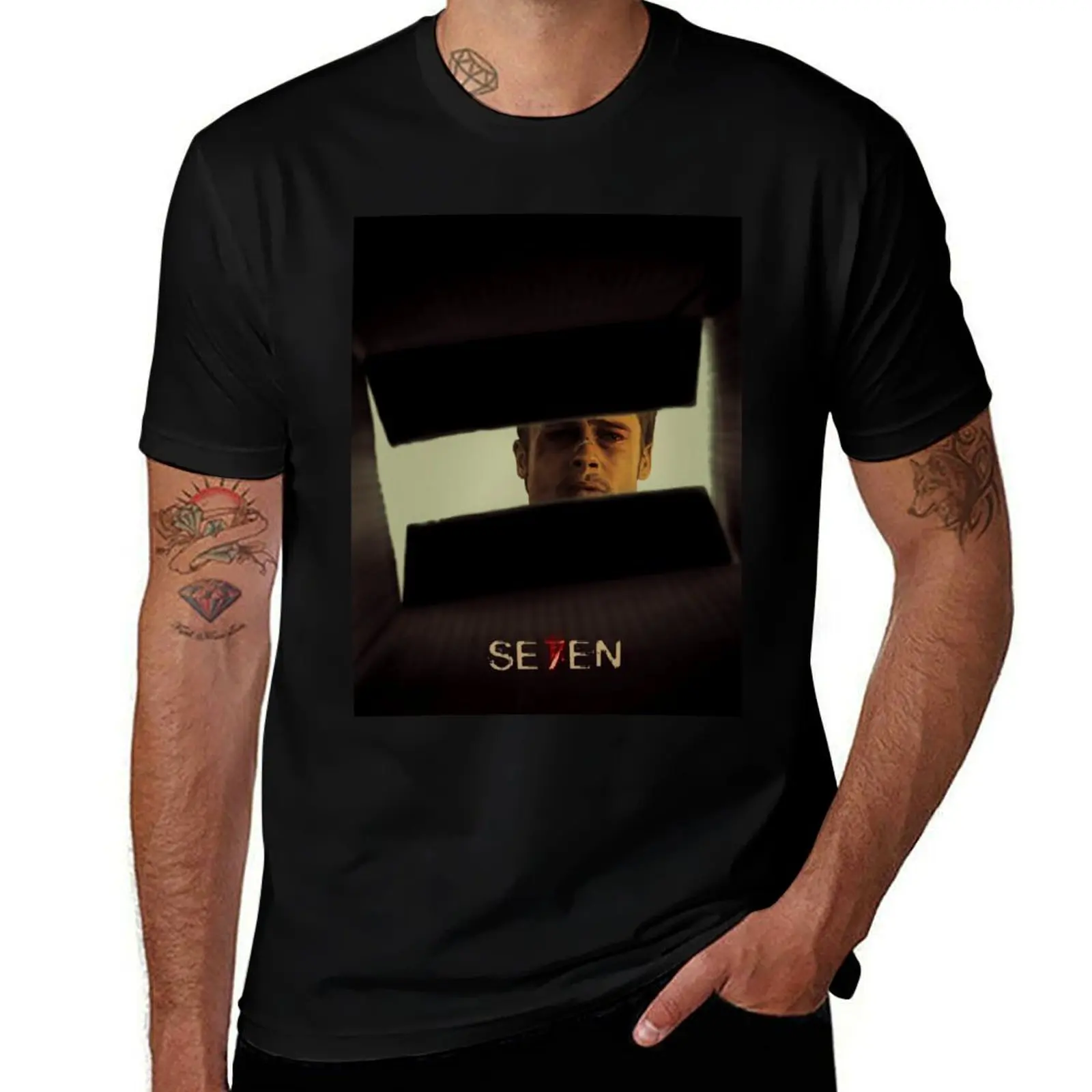 Se7en Movie Artwork - What's in the Box T-Shirt Casual Soft Cotton Short Sleeve Tee
Se7en Movie Artwork - What's in the Box T-Shirt Casual Soft Cotton Short Sleeve Tee