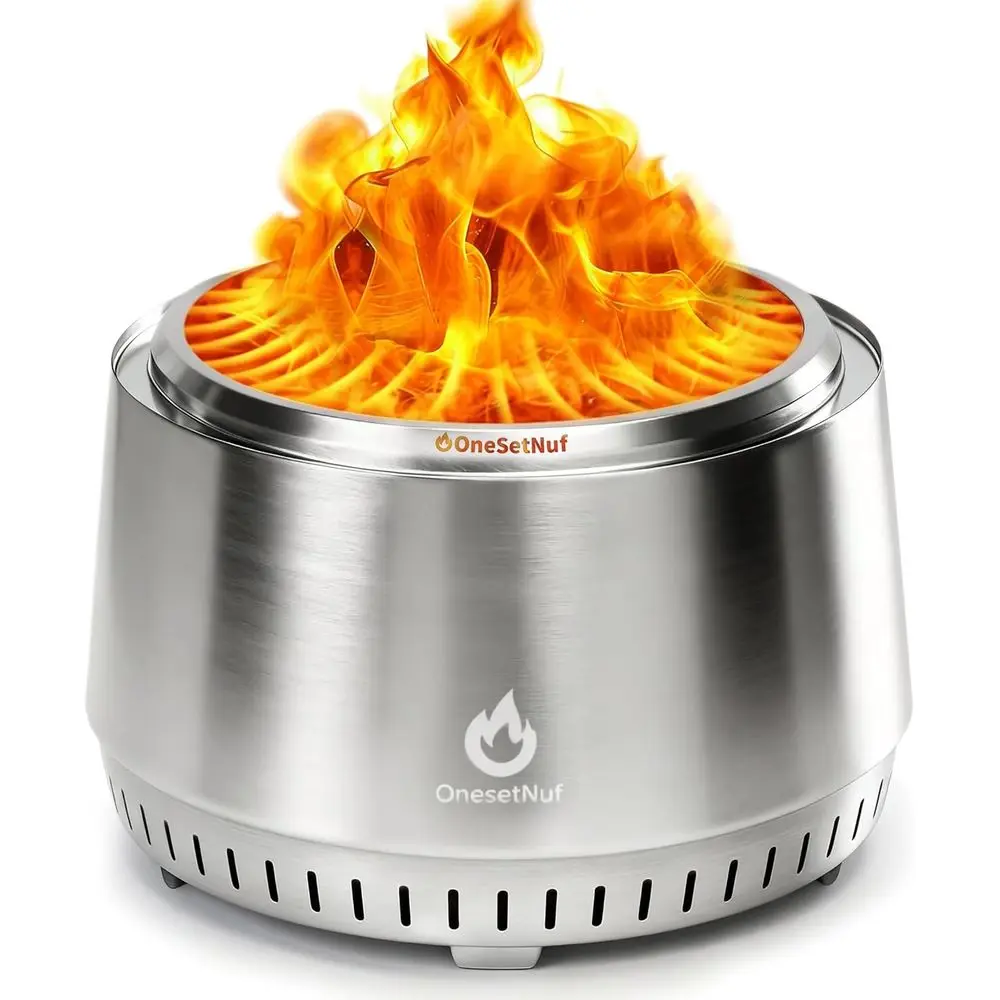 Smokeless Fire Pit, Outdoor Patio & Backyard, Dual Airflow Secondary Combustion, Stainless Steel Firepit with Detachable Ash Pan
Smokeless Fire Pit, Outdoor Patio & Backyard, Dual Airflow Secondary Combustion, Stainless Steel Firepit with Detachable Ash Pan