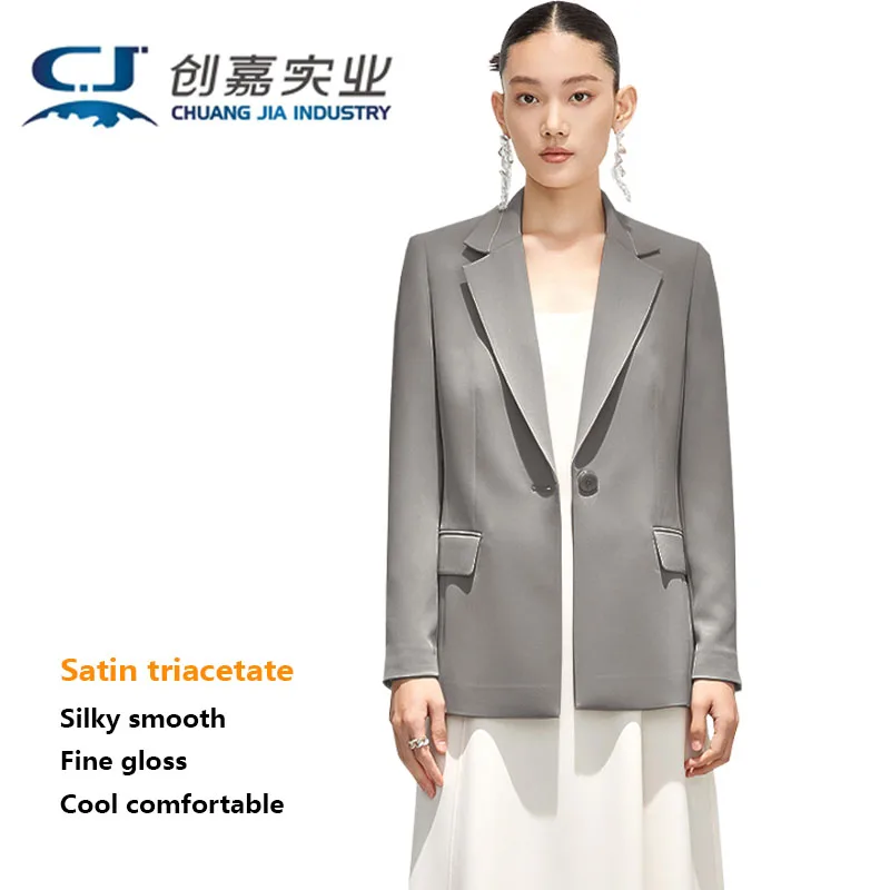 High-end Satin Triacetate Women's Suit Jacket Business Work Professional Top Silky Gloss Luxury Women's Spring and Autumn
High-end Satin Triacetate Women's Suit Jacket Business Work Professional Top Silky Gloss Luxury Women's Spring and Autumn