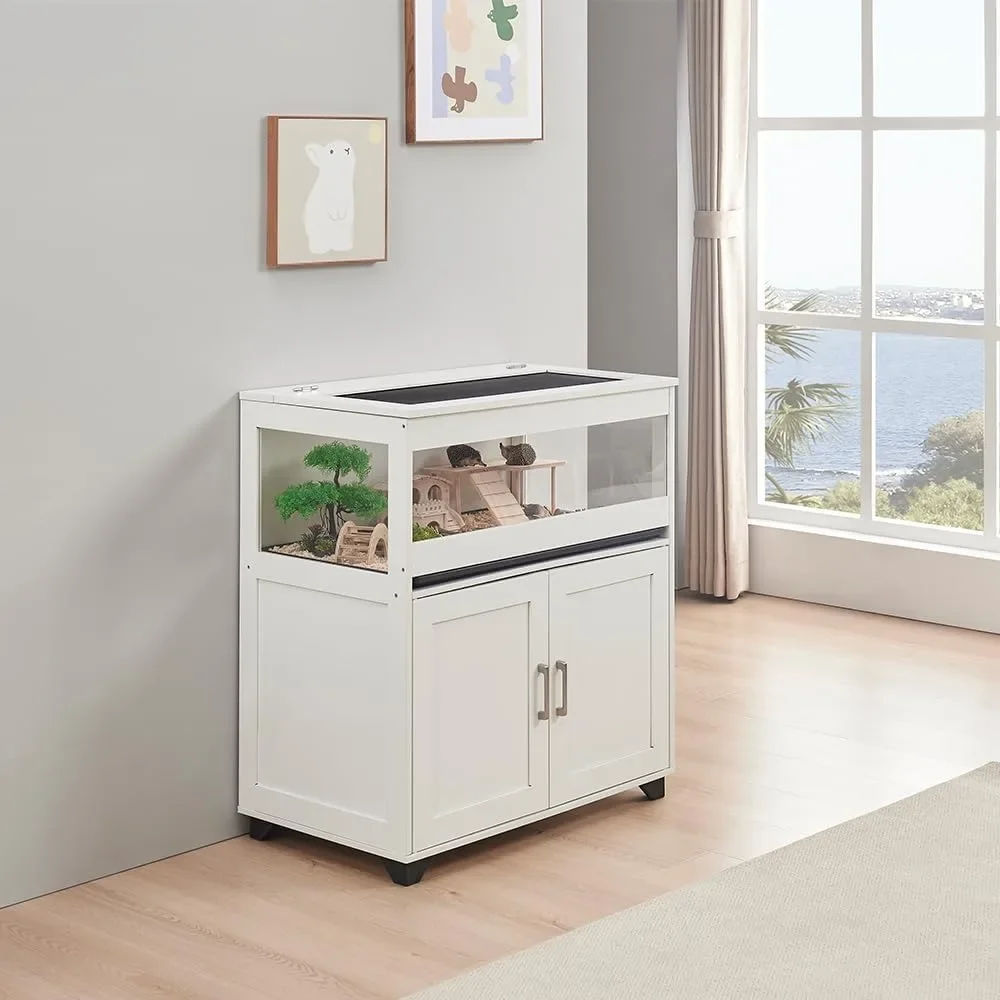 Hedgehog Cage with Storage Cabinet, Hamster Cage for Rat and Guinea Pigs, Clear Transparent PVC Visual Small Animal Cage
Hedgehog Cage with Storage Cabinet, Hamster Cage for Rat and Guinea Pigs, Clear Transparent PVC Visual Small Animal Cage