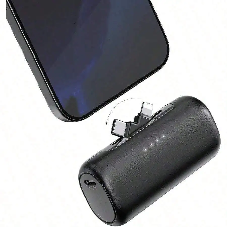 5000mAh Compact Power Bank, 2-in-1 Interface Portable Charger, Compatible with iPhone Android Phones, Pink Mini Backup Battery for Outdoor Camping Travel Gift
5000mAh Compact Power Bank, 2-in-1 Interface Portable Charger, Compatible with iPhone Android Phones, Pink Mini Backup Battery for Outdoor Camping Travel Gift