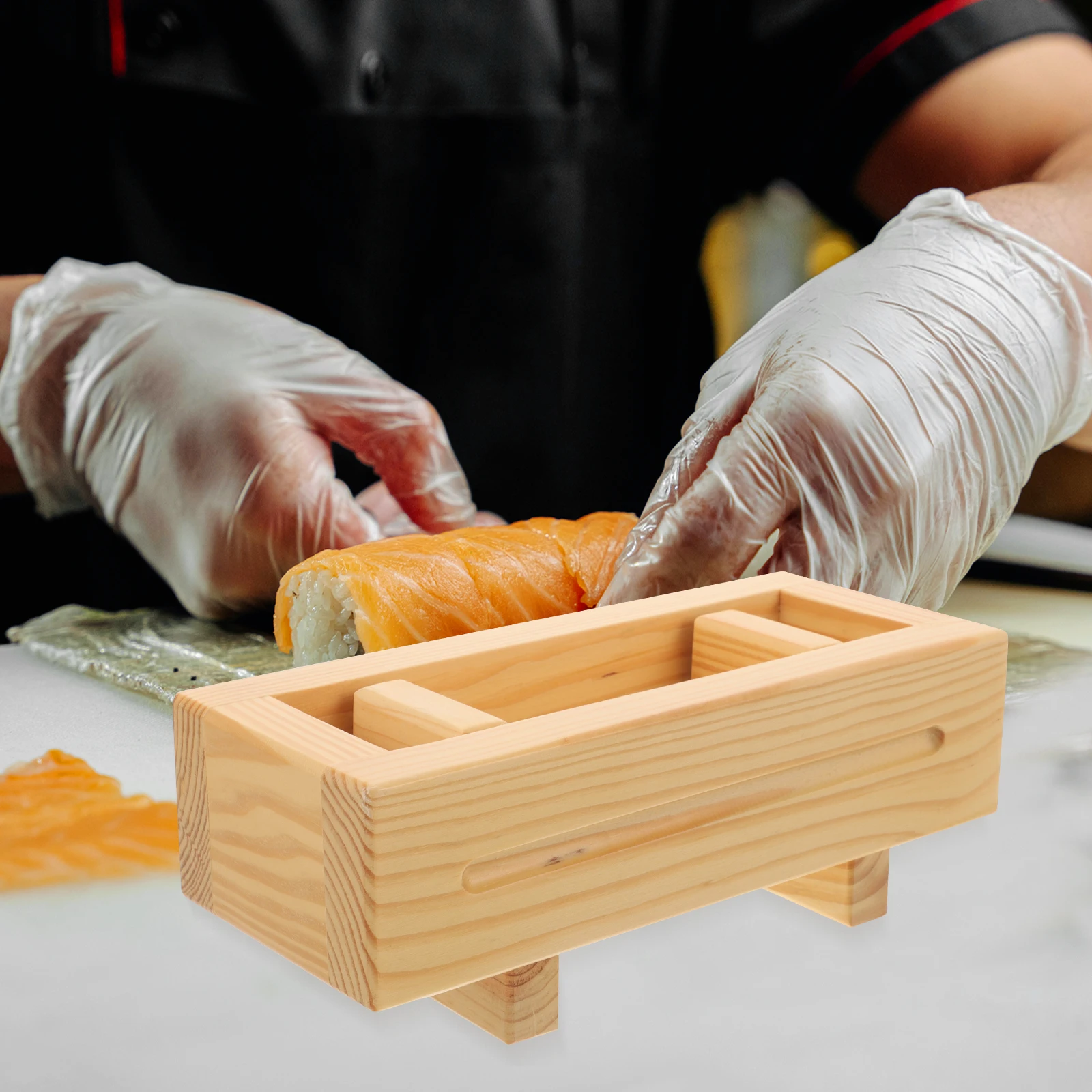 Wooden Sushi Roller Machine Rice Ball Maker DIY Cooking Tool Sushi Making Press Home Use Practical Convenient
Wooden Sushi Roller Machine Rice Ball Maker DIY Cooking Tool Sushi Making Press Home Use Practical Convenient