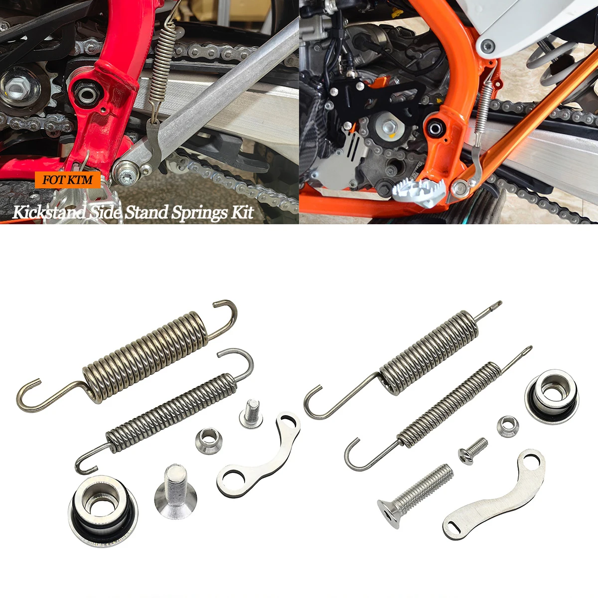 Motocross Kickstand Side Stand Springs Kit For Husqvarna FE TE FX TX 2017-2022 For KTM EXC EXCF XC XCF XCW SX SXF 2008-2021 2023
Motocross Kickstand Side Stand Springs Kit For Husqvarna FE TE FX TX 2017-2022 For KTM EXC EXCF XC XCF XCW SX SXF 2008-2021 2023