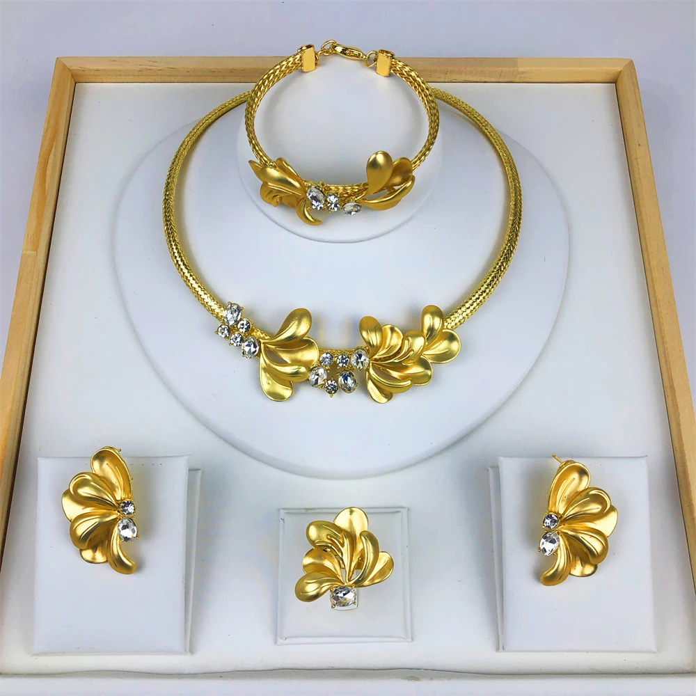 TITI Fashion Jewelry Sets Gold Color Necklace And Earrings For Women 4 Pieces Jewelry Set
TITI Fashion Jewelry Sets Gold Color Necklace And Earrings For Women 4 Pieces Jewelry Set