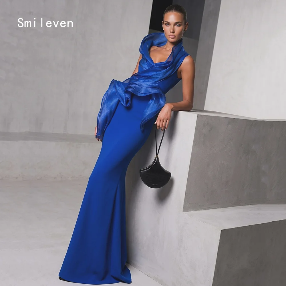 Smileven Luxury Noval Mermaid Evening Dress V Neck Sleeveless Formal Prom Dresses Tiered Blue Party Gowns Customized 2026
Smileven Luxury Noval Mermaid Evening Dress V Neck Sleeveless Formal Prom Dresses Tiered Blue Party Gowns Customized 2026