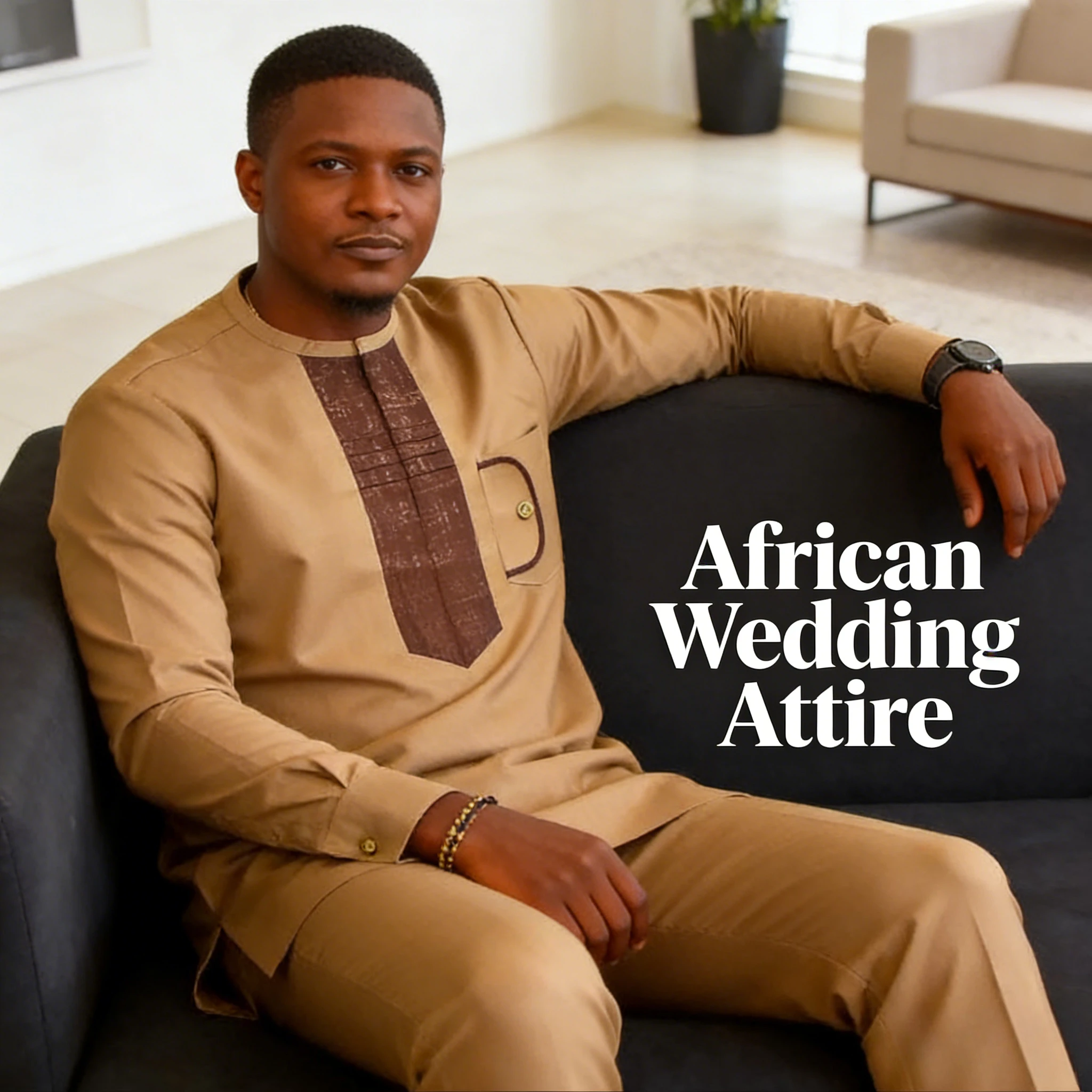Traditional Muslim African Style Men Wedding Suit 2 Pieces Set Round Neck Long Sleeve Top and Pants Formal Outfit for Groom
Traditional Muslim African Style Men Wedding Suit 2 Pieces Set Round Neck Long Sleeve Top and Pants Formal Outfit for Groom