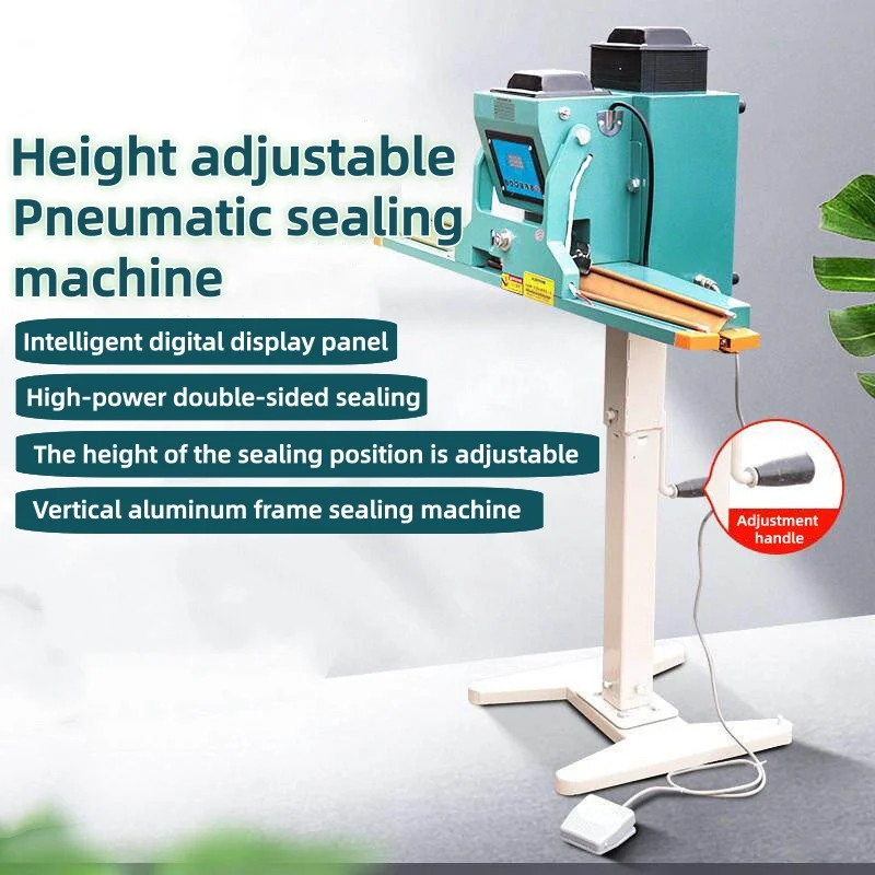 Vertical Height Adjustable Foot Pedal Continuous Heat Sealer Digital Temp Control Plastic Bag Sealing Machine
Vertical Height Adjustable Foot Pedal Continuous Heat Sealer Digital Temp Control Plastic Bag Sealing Machine