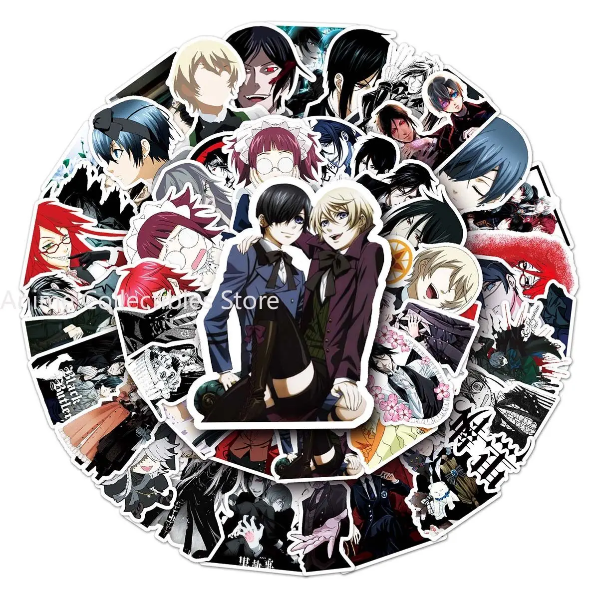 50Pcs Cartoon Anime Black Butler Sebastian·Michaelis Stickers Phone Laptop Suitcase Notebook Waterproof Stickers
50Pcs Cartoon Anime Black Butler Sebastian·Michaelis Stickers Phone Laptop Suitcase Notebook Waterproof Stickers