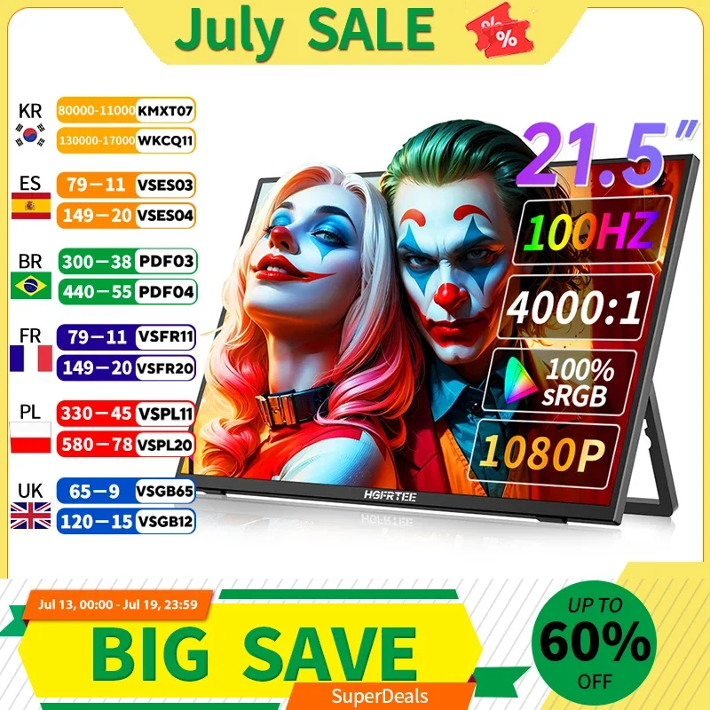 HGFRTEE 21.5 Inch Monitor 100Hz Refresh Rate Computer Gaming Monitor IPS Panel Full HD1080P For XBox PS4 / 5 Switch VA Panel
HGFRTEE 21.5 Inch Monitor 100Hz Refresh Rate Computer Gaming Monitor IPS Panel Full HD1080P For XBox PS4 / 5 Switch VA Panel