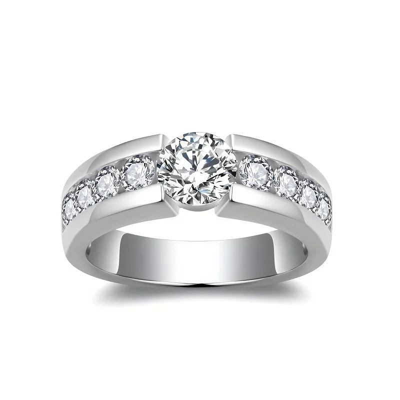 FASIFAN Moissanite Ring for Men & Women - S925 Sterling Silver, Hip-Hop Style for Daily Wear, Parties, Anniversaries & Weddings
FASIFAN Moissanite Ring for Men & Women - S925 Sterling Silver, Hip-Hop Style for Daily Wear, Parties, Anniversaries & Weddings