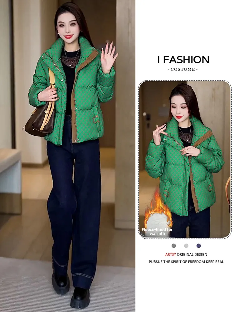 Unique Design Thiened Fce Women's Cotton Jaet Faionable Versatile Winter Outerwear Korean Sle Button Zipper Splice
Unique Design Thiened Fce Women's Cotton Jaet Faionable Versatile Winter Outerwear Korean Sle Button Zipper Splice