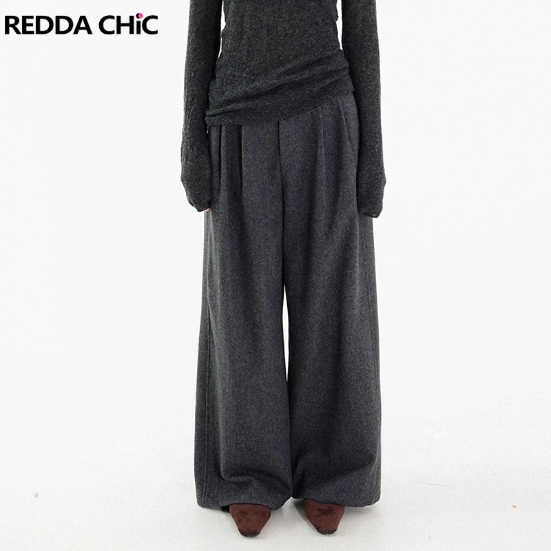 REDDACHiC Women's Tweed Pants with Pockets Solid Pleated Cleanfit High Rise Wide Leg Trousers Office Vintage Fall Winter Bottoms
REDDACHiC Women's Tweed Pants with Pockets Solid Pleated Cleanfit High Rise Wide Leg Trousers Office Vintage Fall Winter Bottoms