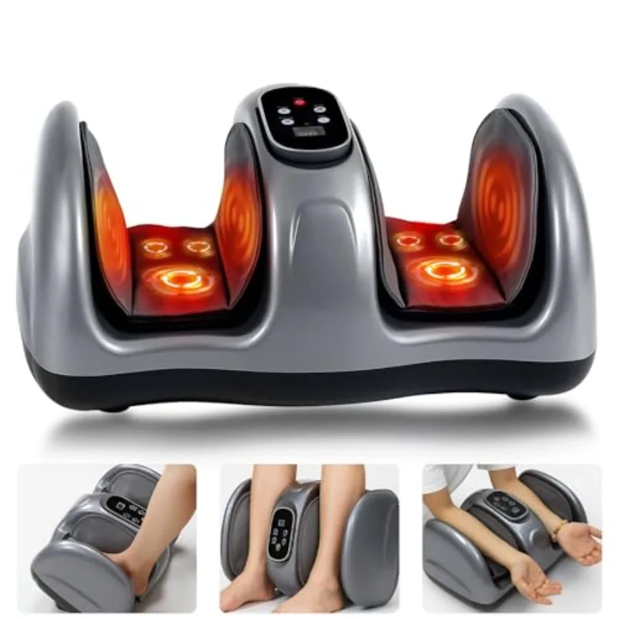 Shiatsu Foot Massager with Heat for Home Office Use - Grey Foot and Calf Massaging Machine for Men and Women Gift
Shiatsu Foot Massager with Heat for Home Office Use - Grey Foot and Calf Massaging Machine for Men and Women Gift