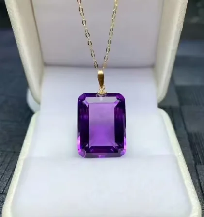 18k Real Gold Natural Amethyst Pendants Women's Retro Jewelry Gemstone with Certificate Gift for Girlfriend Green Crystal
18k Real Gold Natural Amethyst Pendants Women's Retro Jewelry Gemstone with Certificate Gift for Girlfriend Green Crystal