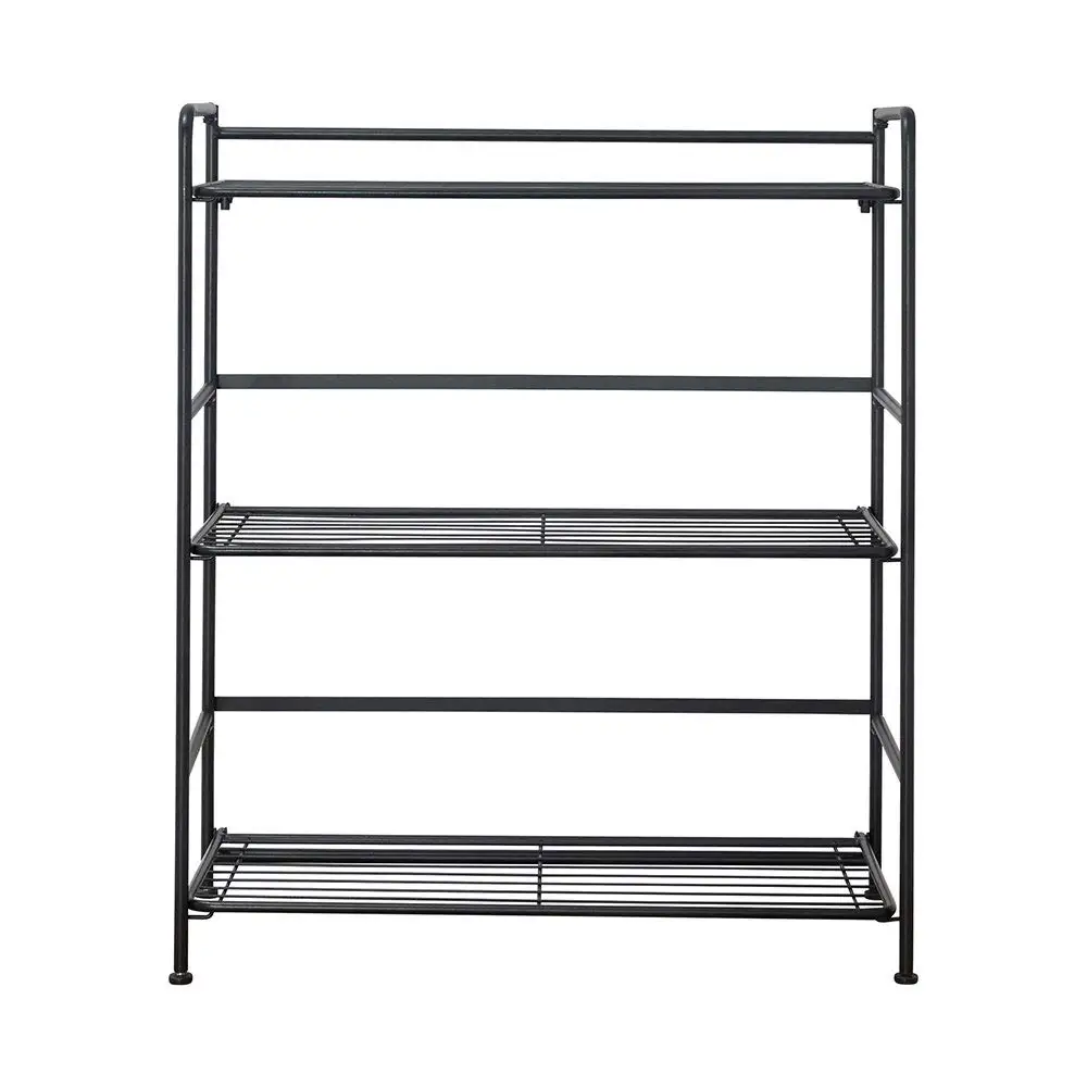 Folding Metal Bookcase-Small Space Solution-No Assembly-Home, Kitchen, Bathroom And Office Black, 3 Shelves, Wide
Folding Metal Bookcase-Small Space Solution-No Assembly-Home, Kitchen, Bathroom And Office Black, 3 Shelves, Wide