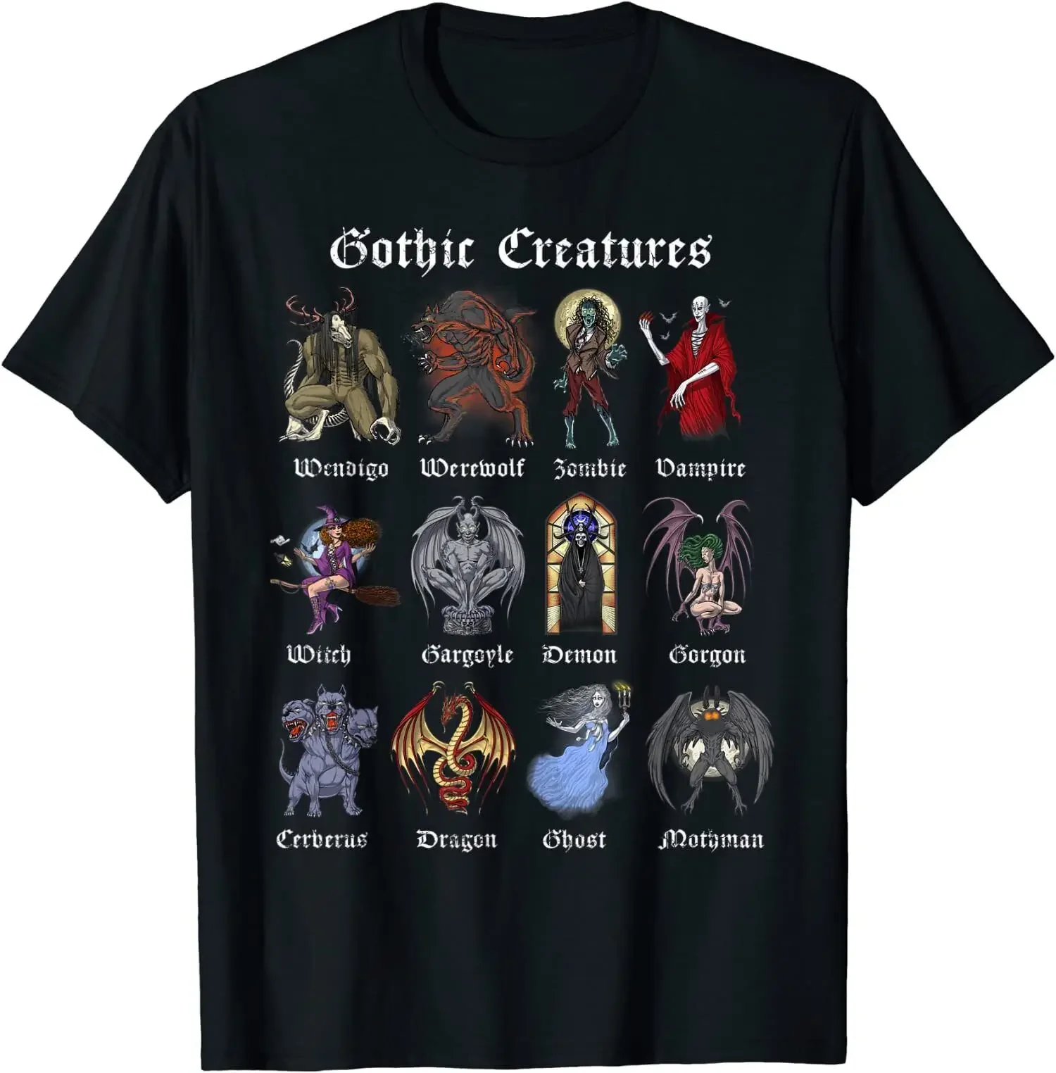Gothic Mythical Creatures Cryptid Monsters Cryptozoology T-Shirt 100% Cotton O-Neck Short Sleeve Casual Mens T-shirt Size S-3XL
Gothic Mythical Creatures Cryptid Monsters Cryptozoology T-Shirt 100% Cotton O-Neck Short Sleeve Casual Mens T-shirt Size S-3XL
