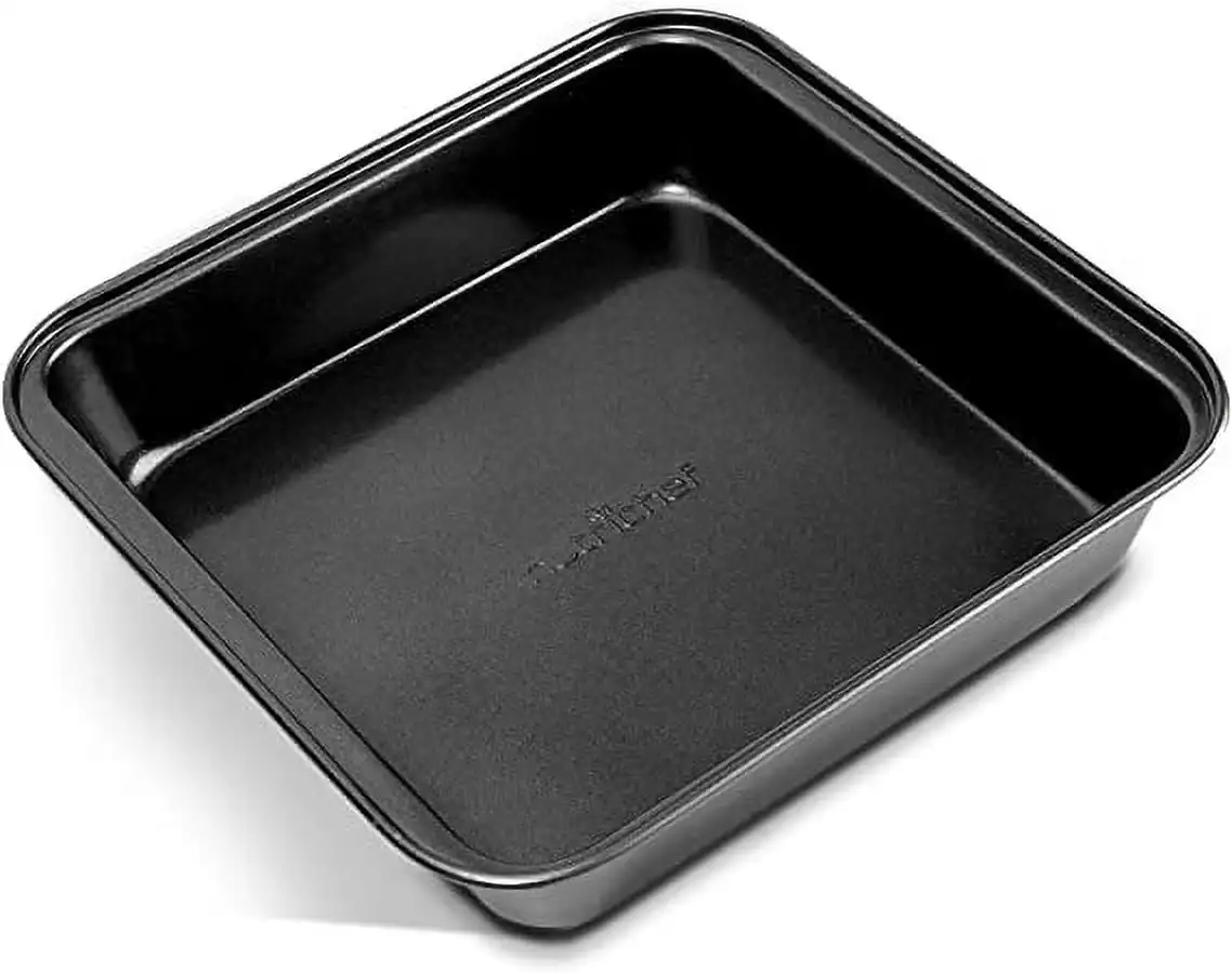 Non-Stick Cake Square Deluxe Black Carbon Steel Pan, Quality Metal Bakeware for Cooking
Non-Stick Cake Square Deluxe Black Carbon Steel Pan, Quality Metal Bakeware for Cooking