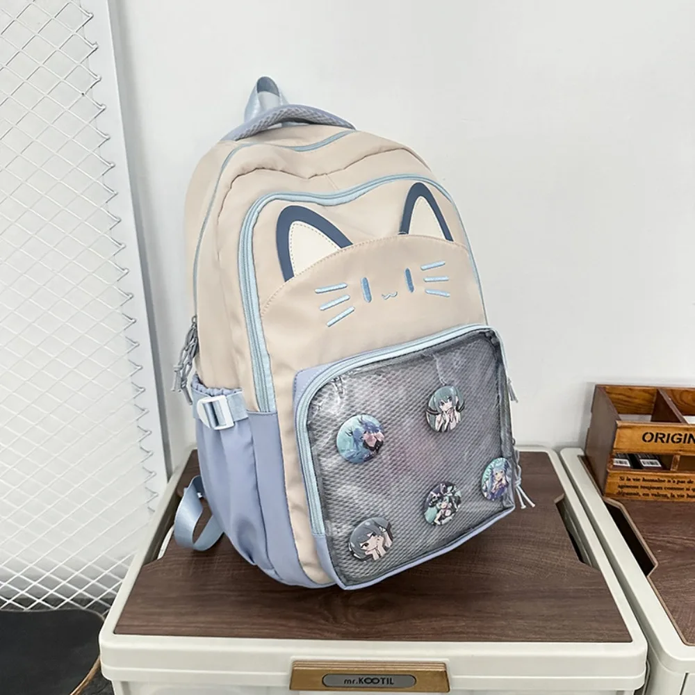 Embroidery Cartoon Ita Bag Large Capacity Preppy Style Transparent Pocket Itabag Doll Badge Display Cat Student School Bag
Embroidery Cartoon Ita Bag Large Capacity Preppy Style Transparent Pocket Itabag Doll Badge Display Cat Student School Bag