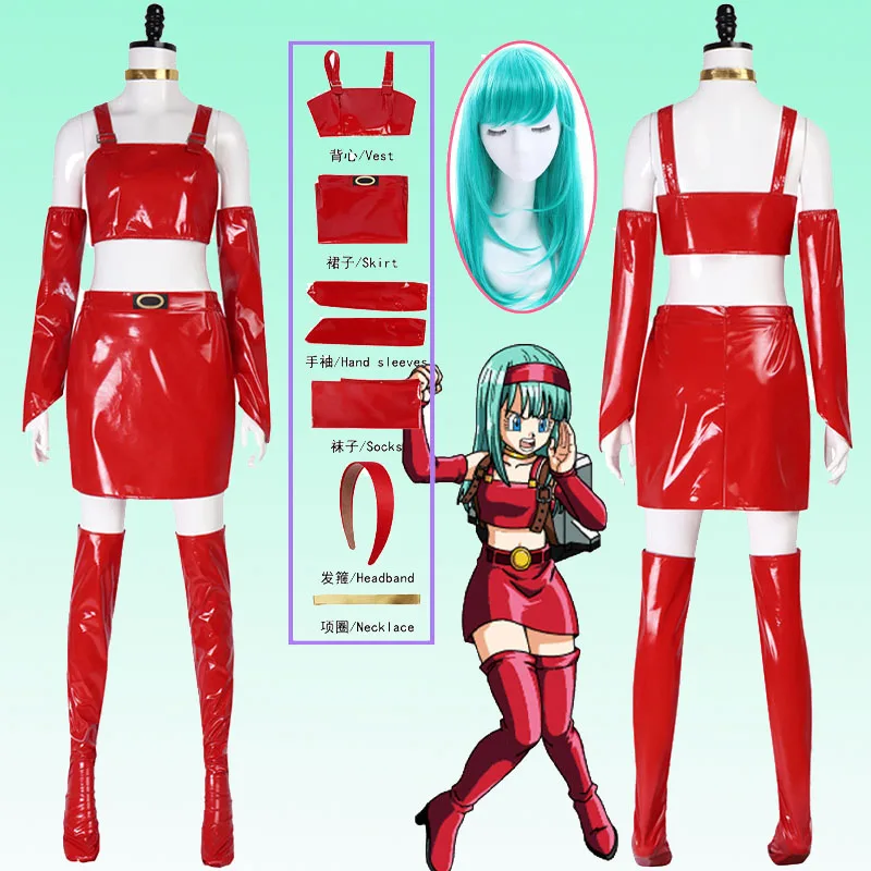 Fantasia Bulma Cosplay Costume Sexy Red Top Skirt Suit Halloween Carnival Party Outfits for Anime Costume
Fantasia Bulma Cosplay Costume Sexy Red Top Skirt Suit Halloween Carnival Party Outfits for Anime Costume