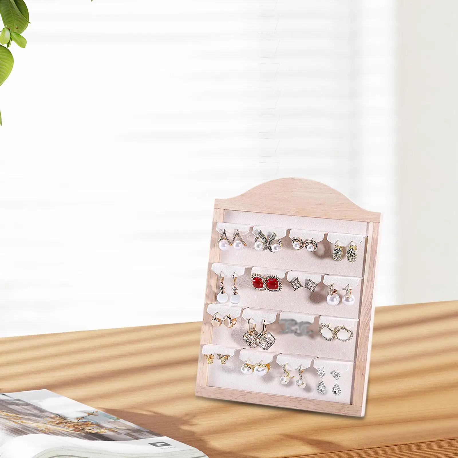 Earring Display Stand ,Jewelry Holder, Wood Portable Studs Selling Rack Storage Organizer for Show Desk Boutique Shop
Earring Display Stand ,Jewelry Holder, Wood Portable Studs Selling Rack Storage Organizer for Show Desk Boutique Shop