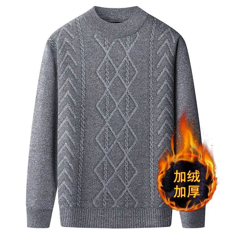 Korean Padded Thickened Fall and Winter Middle-aged and Elderly Round Neck Pullover Sweater Dad Wear Warm Knit Sweater
Korean Padded Thickened Fall and Winter Middle-aged and Elderly Round Neck Pullover Sweater Dad Wear Warm Knit Sweater
