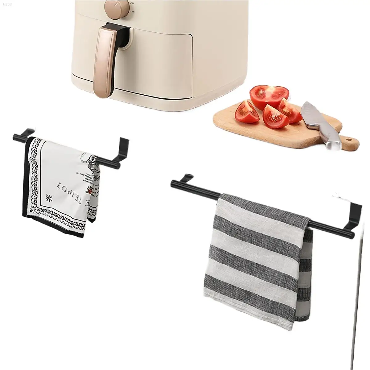 NSDM 1pc Stainless Steel Towel Rod kitchen Bathroom Hanging Towel Rack Bathroom Accessorie Punch-free Cabinet Door Hanging Rag H
NSDM 1pc Stainless Steel Towel Rod kitchen Bathroom Hanging Towel Rack Bathroom Accessorie Punch-free Cabinet Door Hanging Rag H