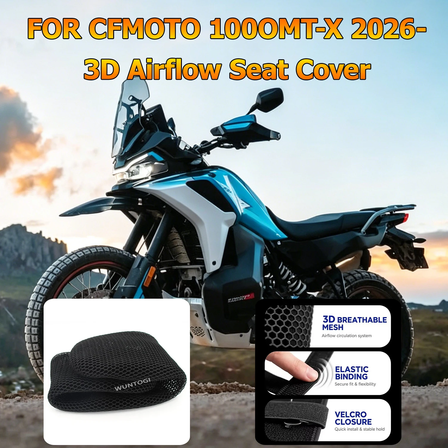1000MTX Motorcycle Accessories Top Quality 3D Airflow Seat Cover For CFMOTO 1000MT-X 2026 Sunscreen Anti-Slip Cushion Protector
1000MTX Motorcycle Accessories Top Quality 3D Airflow Seat Cover For CFMOTO 1000MT-X 2026 Sunscreen Anti-Slip Cushion Protector
