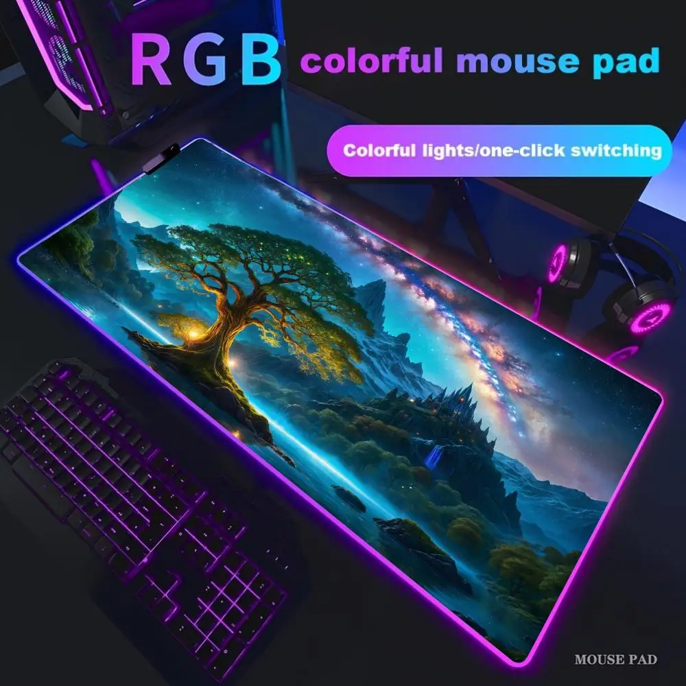 Life Tree Art Mouse Pad Large RGB Gaming Mousepads LED Light Locked Edge Game Accessories Table Pads PC Keyboard Mat XXL 90x40cm
Life Tree Art Mouse Pad Large RGB Gaming Mousepads LED Light Locked Edge Game Accessories Table Pads PC Keyboard Mat XXL 90x40cm