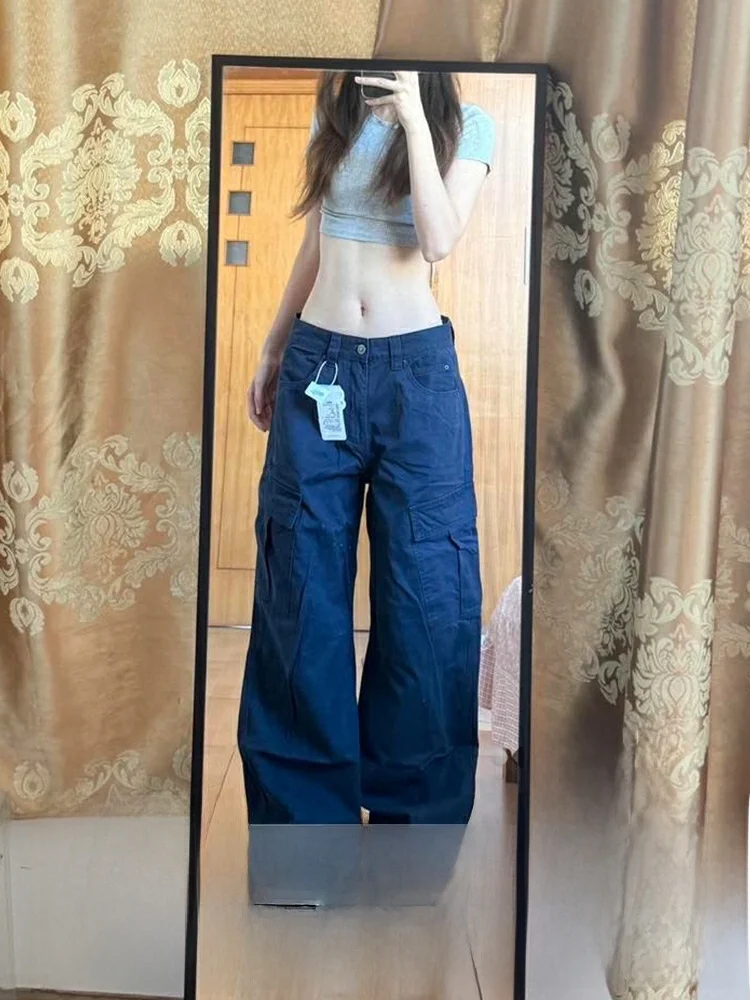 Винтажные прямые брюки больших размеров с несколькими карманами, синие рабочие брюки, женские брюки с высокой талией, осень-зима, новые сложенные тонкие длинные брюки...
Винтажные прямые брюки больших размеров с несколькими карманами, синие рабочие брюки, женские брюки с высокой талией, осень-зима, новые сложенные тонкие длинные брюки...
