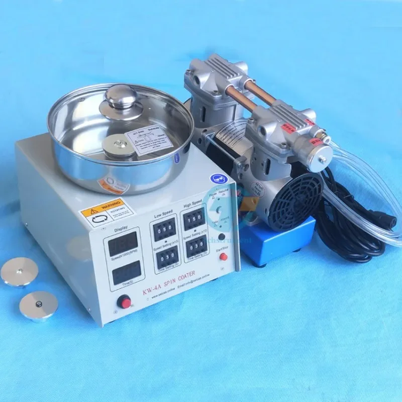 Compact Spin Coater (8000 rpm, 4" wafer Max.) w/ 3 Vacuum Chucks & Vacuum Pump - VTC-100A
Compact Spin Coater (8000 rpm, 4" wafer Max.) w/ 3 Vacuum Chucks & Vacuum Pump - VTC-100A